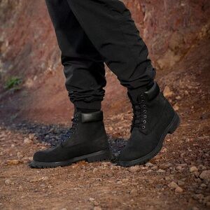 Timberland 6-Inch Black Nubuck Boots Men’s Size 10.5 Waterproof Work Boots